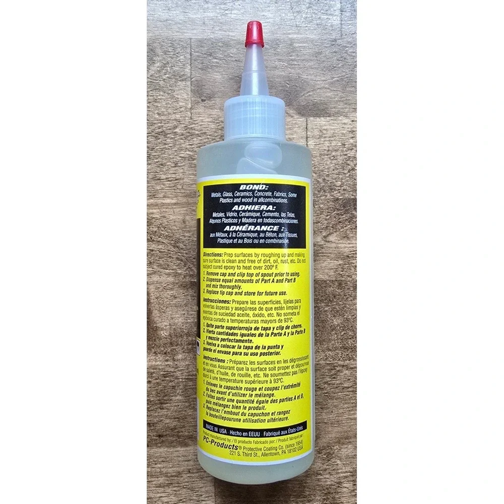 PC-Clear Clear Liquid Epoxy Part A Resin 8oz Waterproof Multi-Purpose Bond